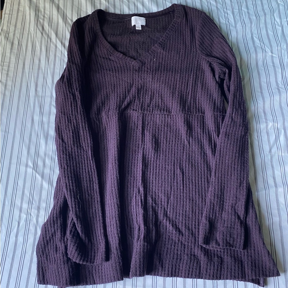 Purple maternity sweater